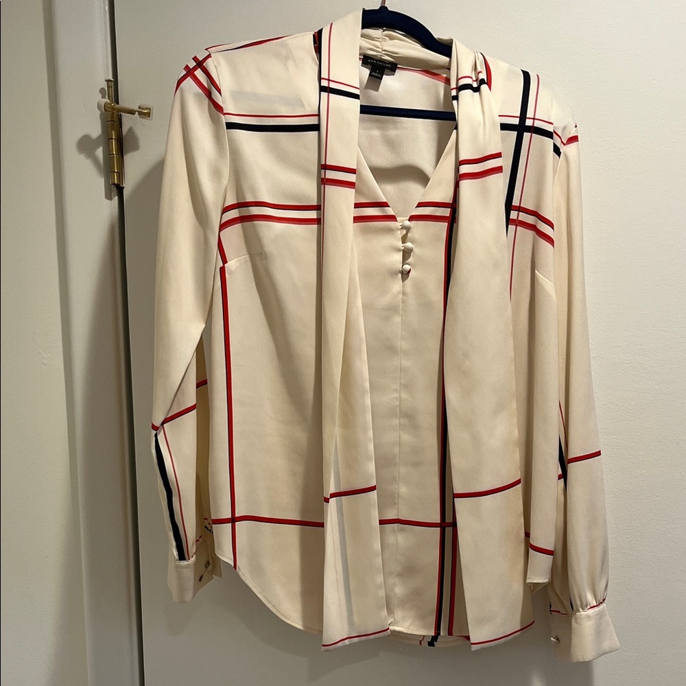 Stylish Cream and Red Men's Shirt